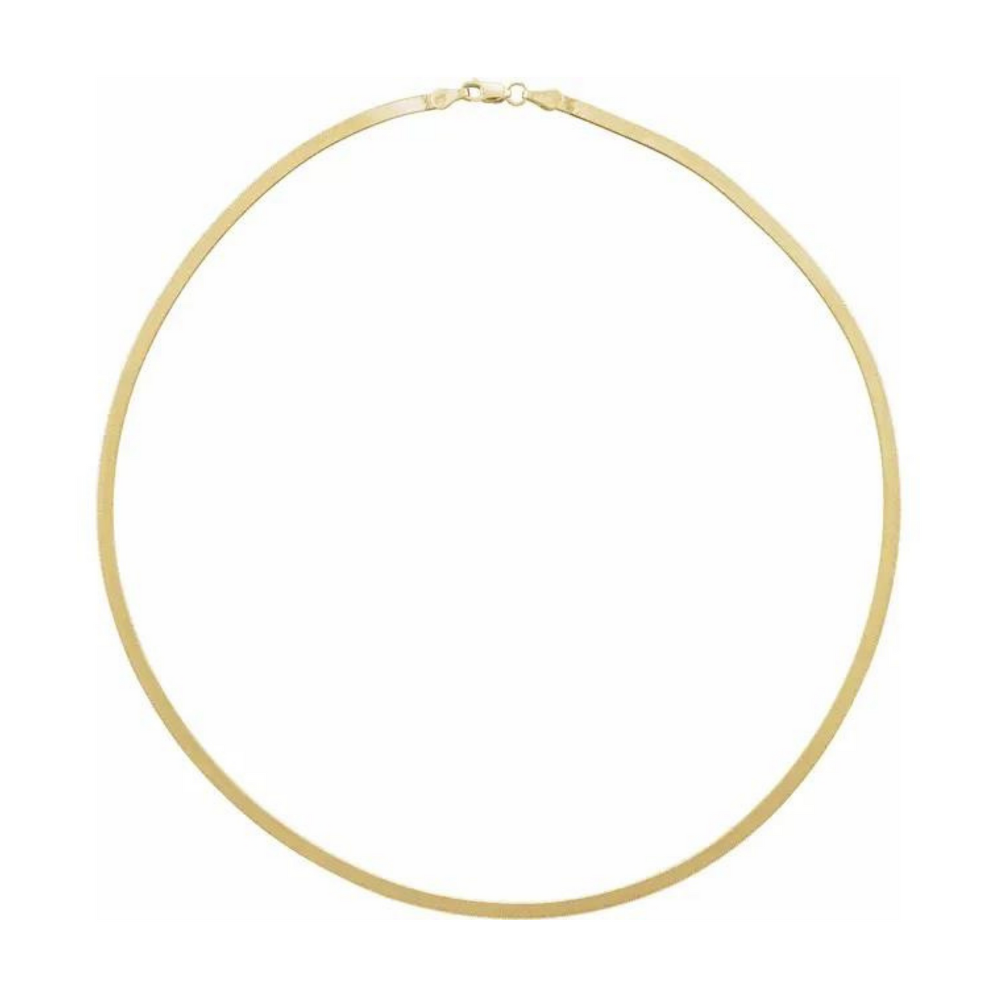 14k Yellow Gold Herringbone Necklace