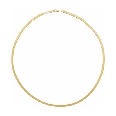 14k Yellow Gold Herringbone Necklace