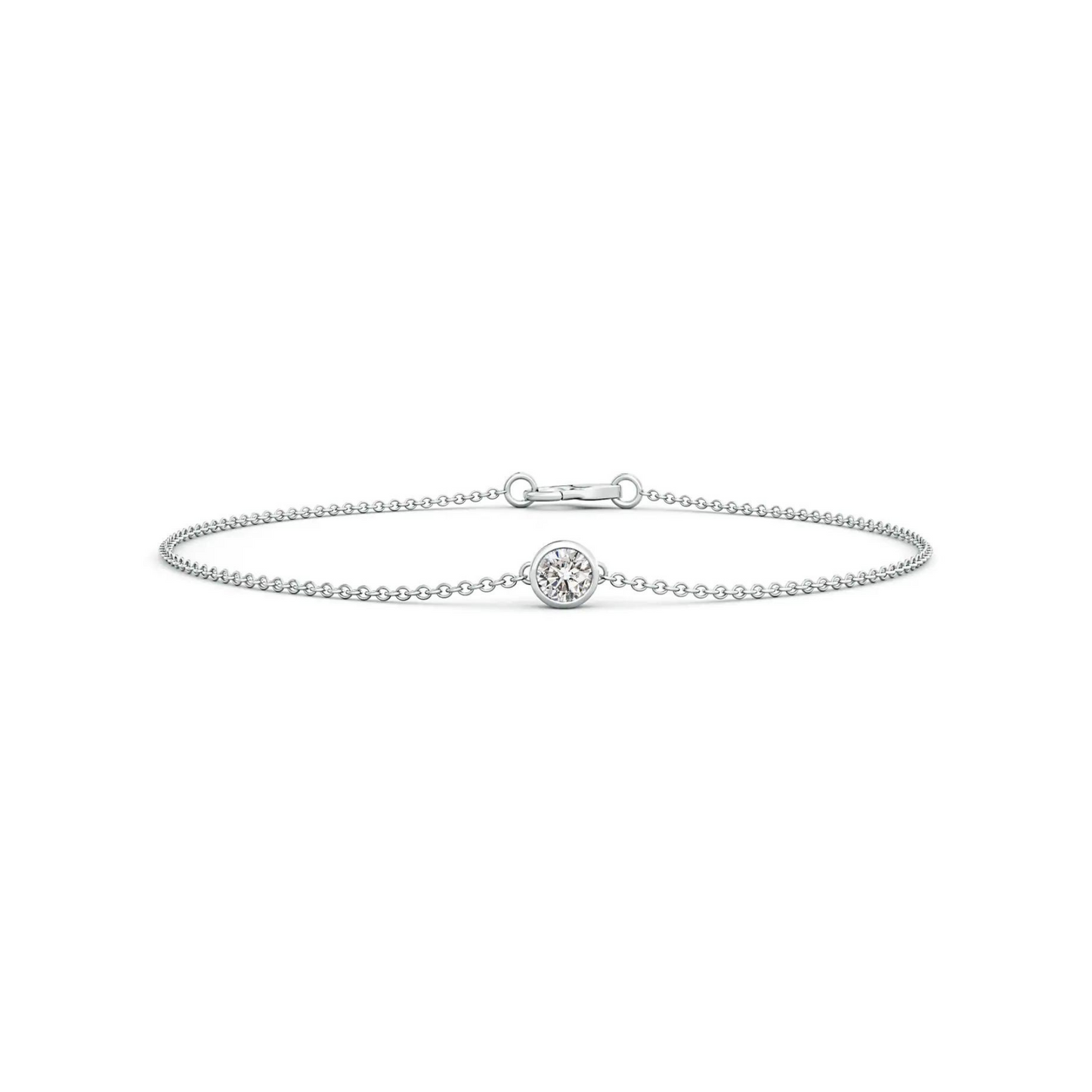 Single Bezel Set Diamond Bracelet