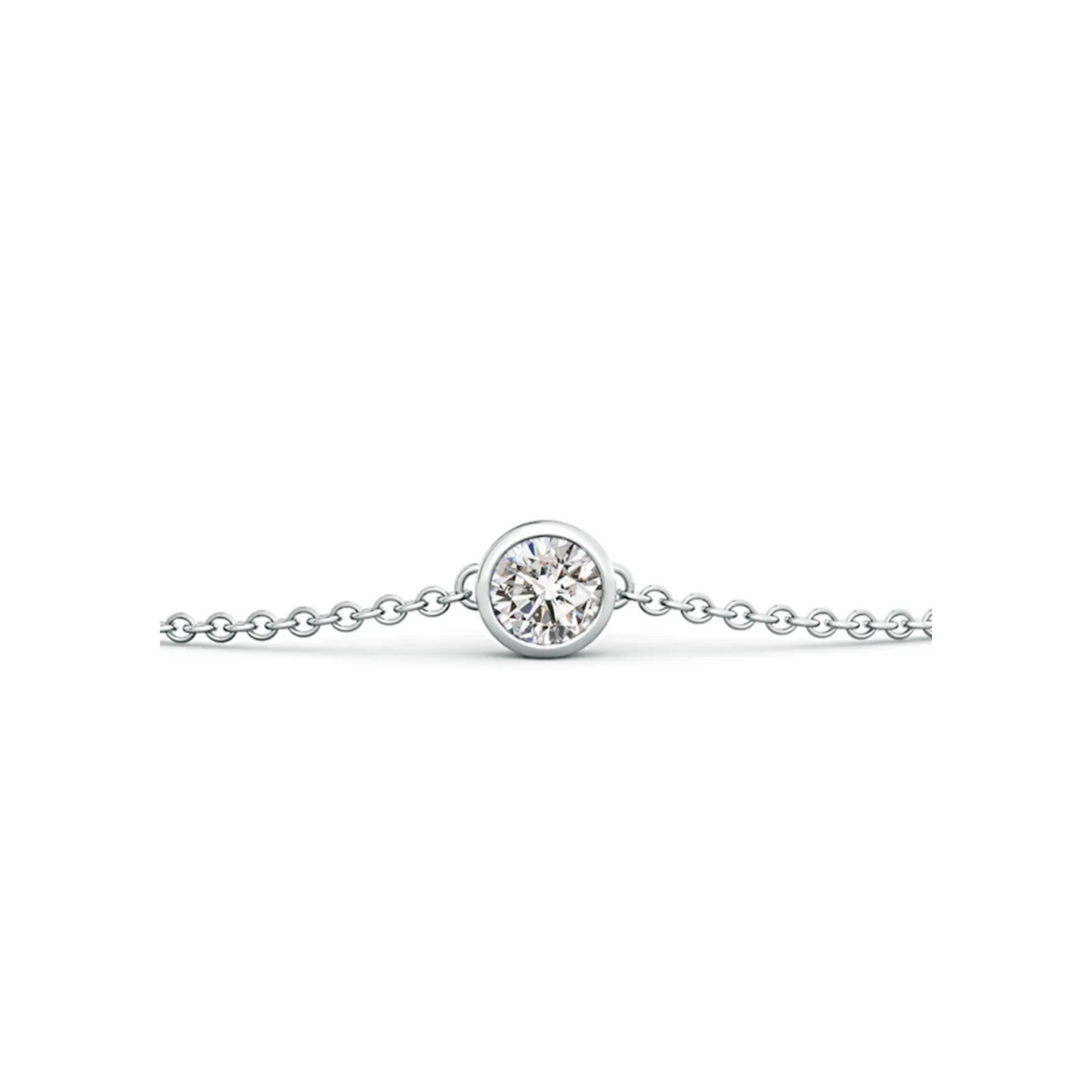 Single Bezel Set Diamond Bracelet