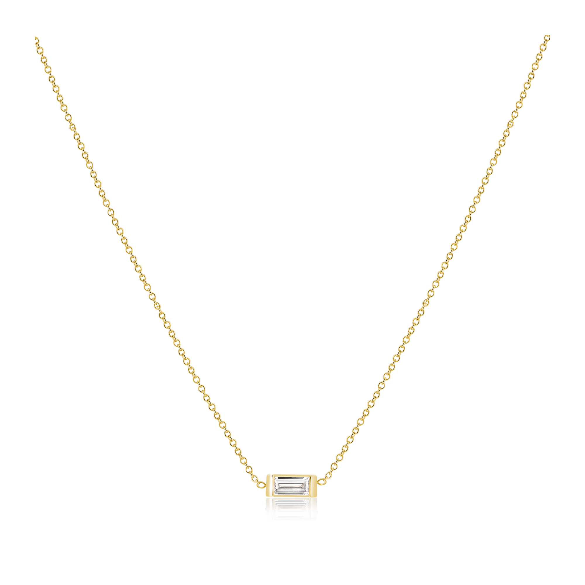 Baguette Diamond Layering Necklace