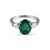 Round Emerald and Pear Shape Side Stones
