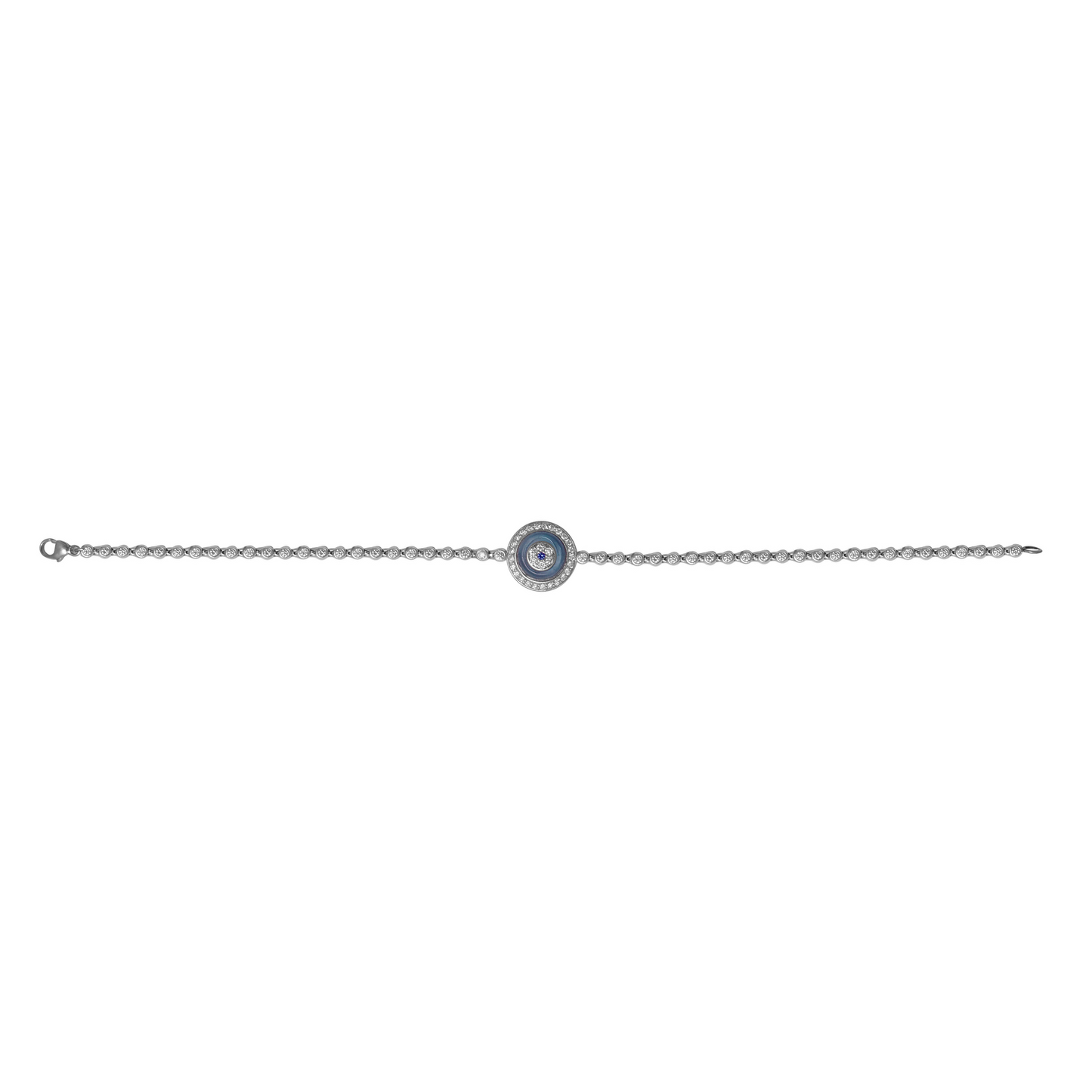 Single Evil Eye Bracelet with Diamonds