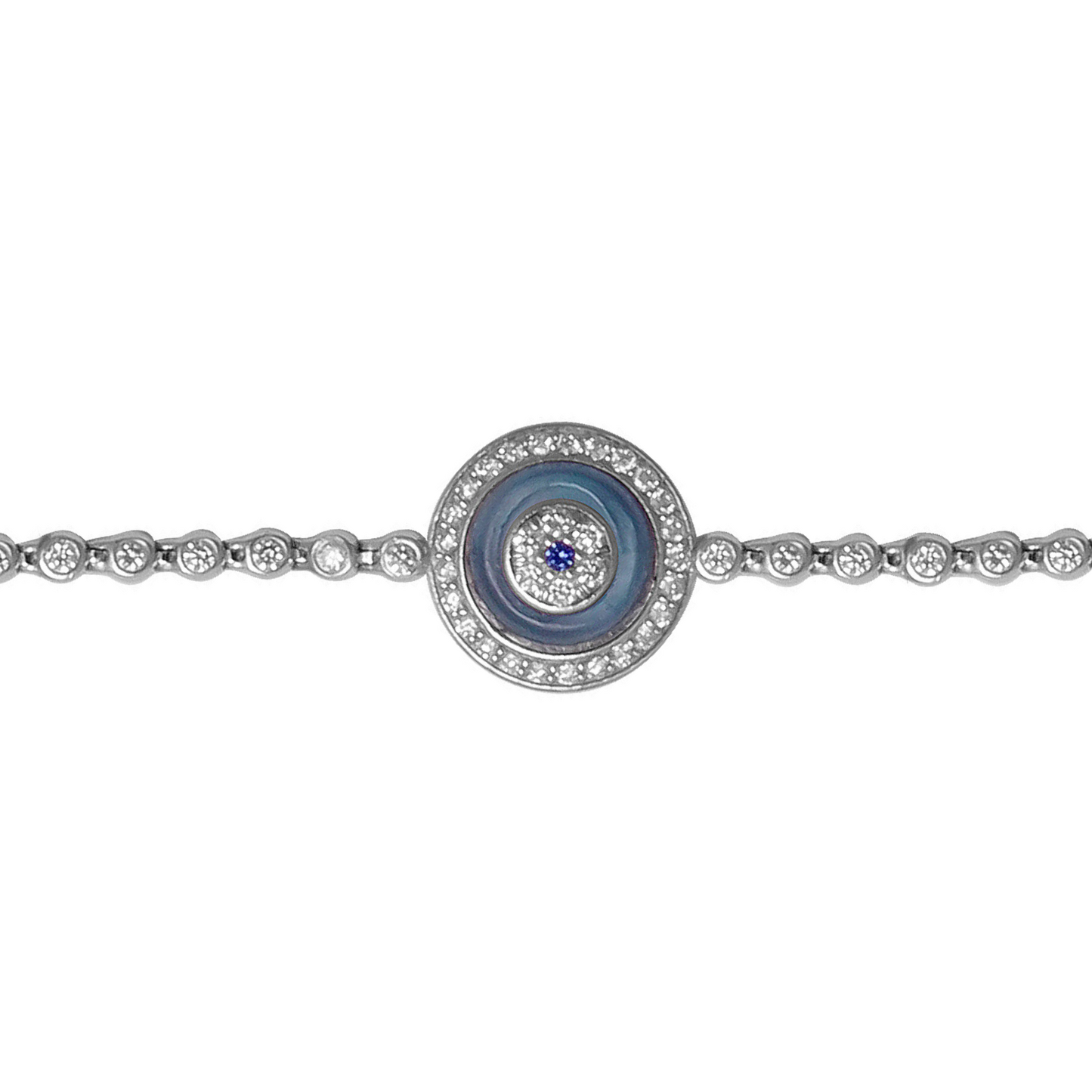 Single Evil Eye Bracelet with Diamonds