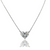 Heart Shaped Diamond Necklace with Hidden Pave Halo