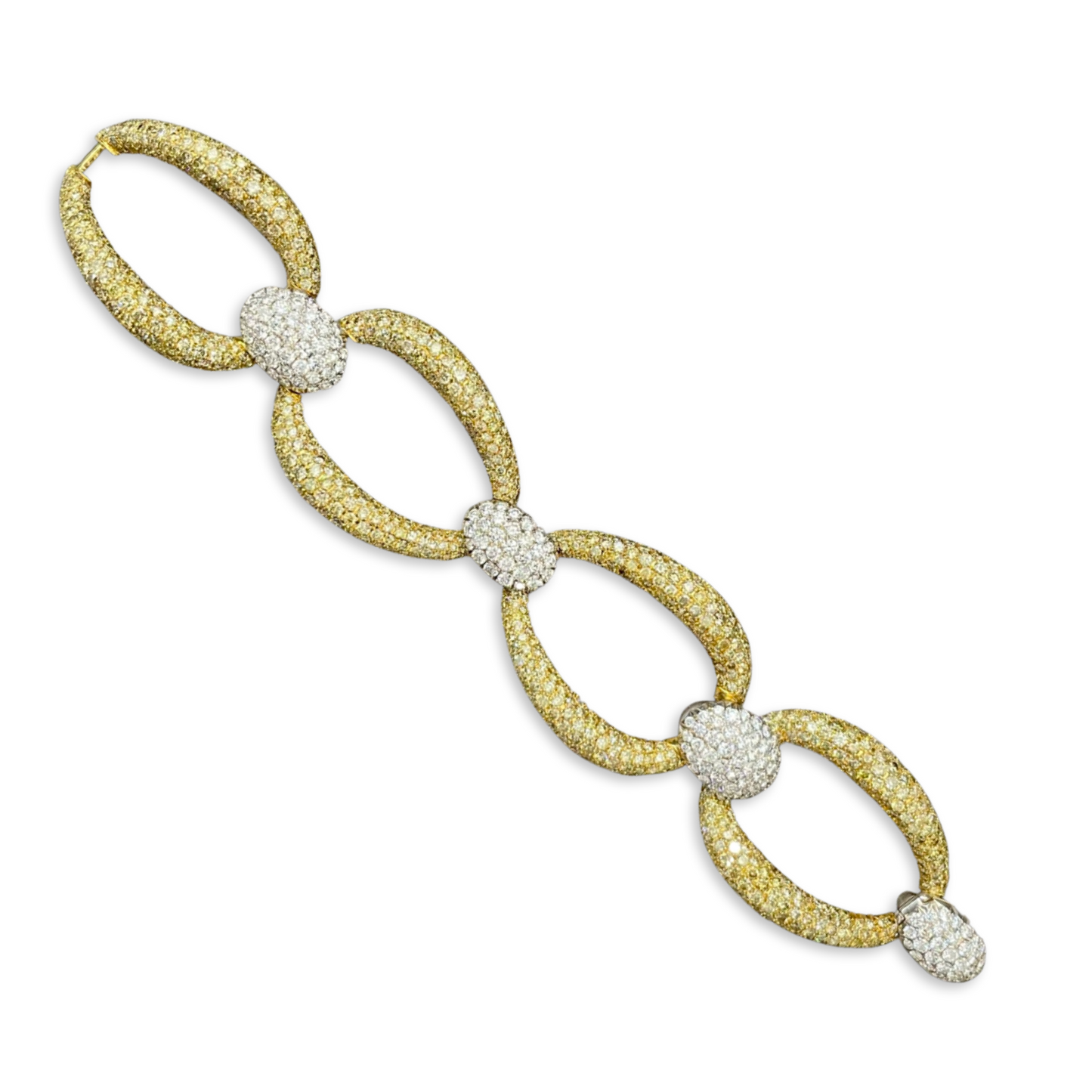 Yellow Gold Pave Bracelet