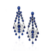 Chandelier Earrings with Sapphires and Diamonds