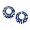 Blue Sapphires and Diamond Earrings