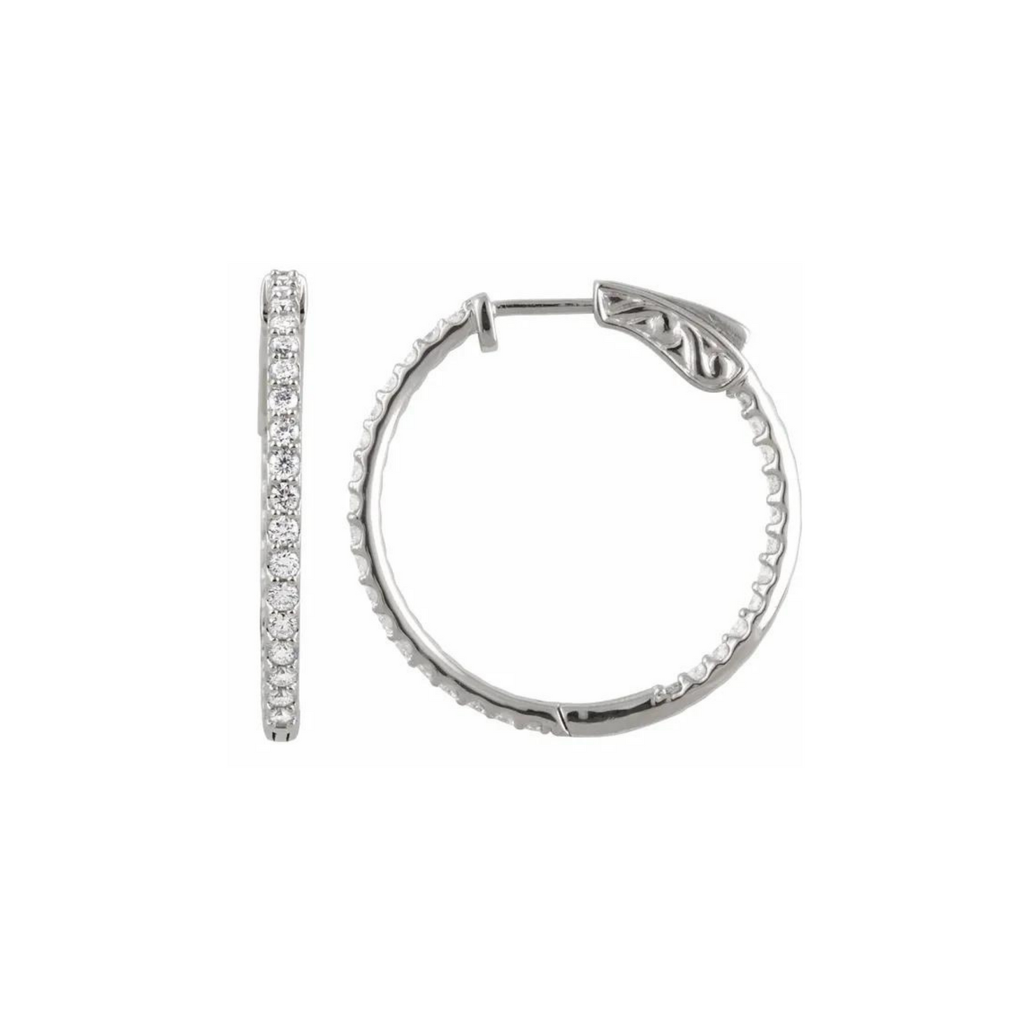 Diamond Hoop Earrings