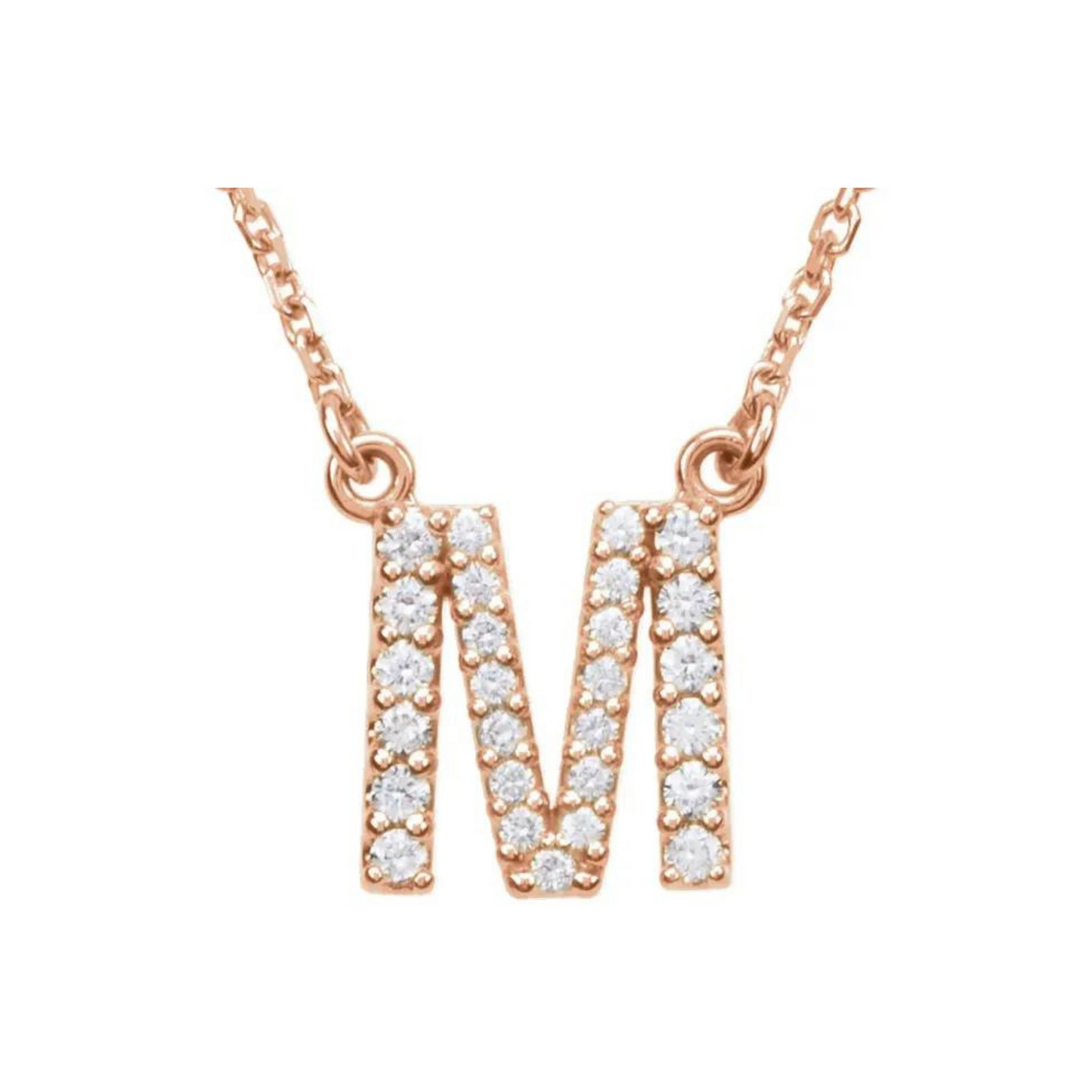 Pave Diamond Initial Necklace