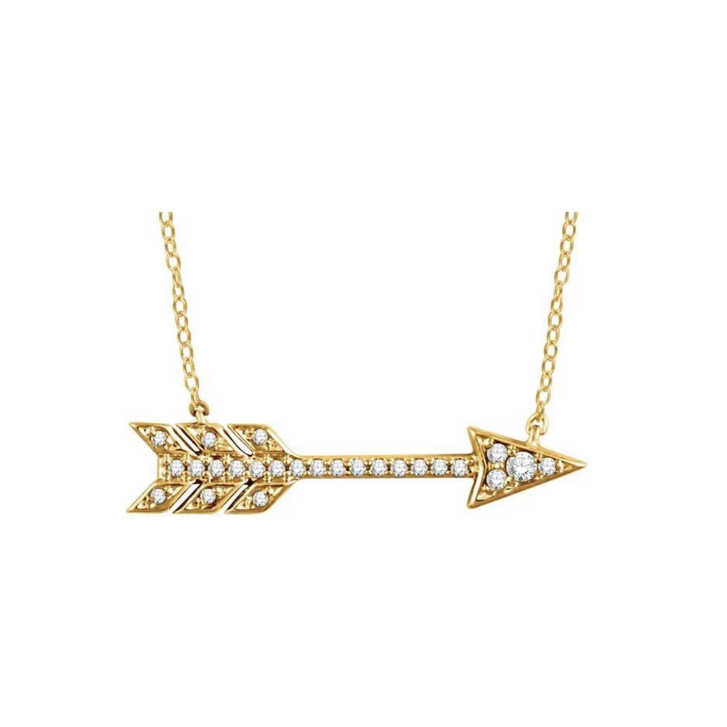 Pave Diamond Arrow Necklace