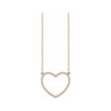 Large Pave Diamond Heart Necklace