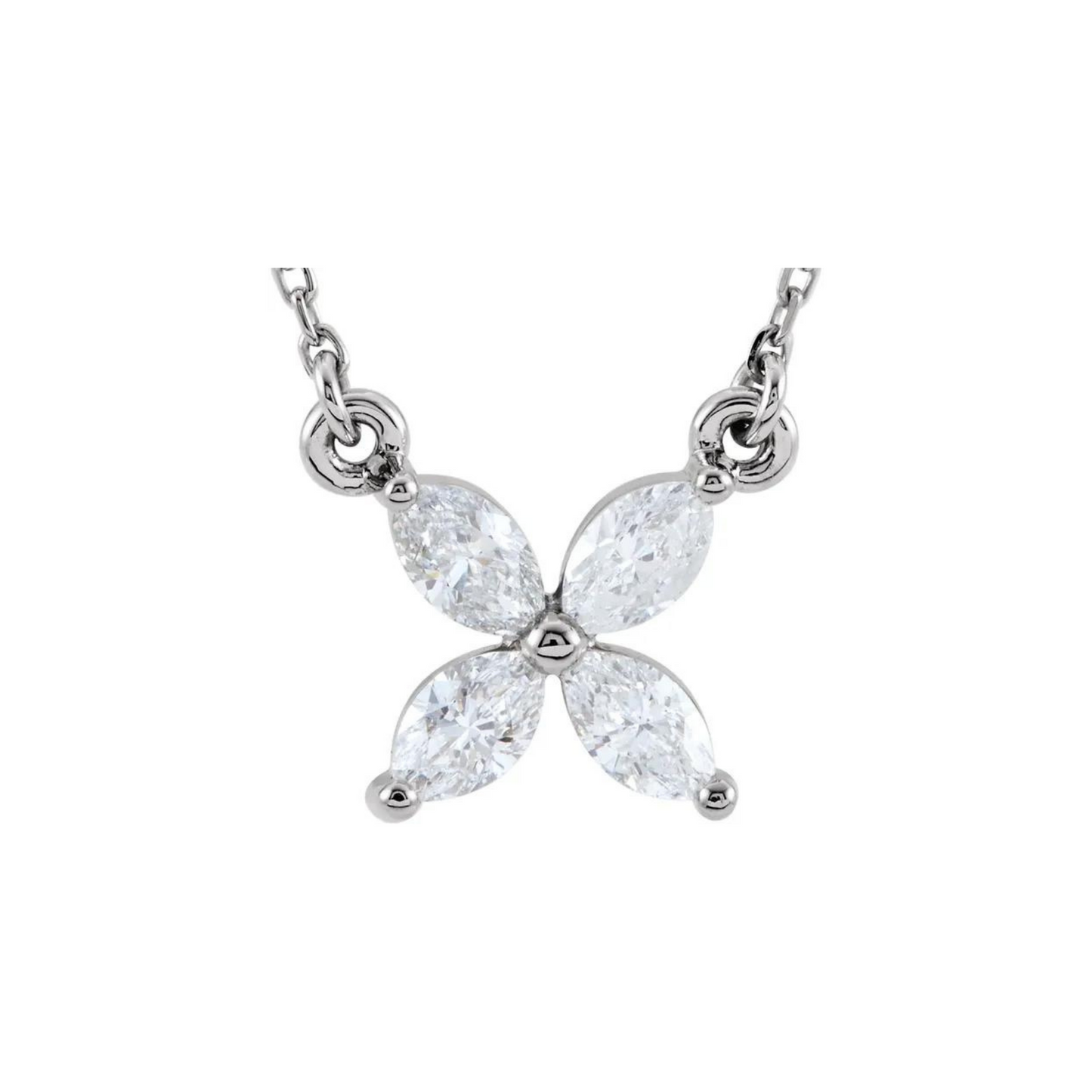 Marquise Diamond Cluster Pendant