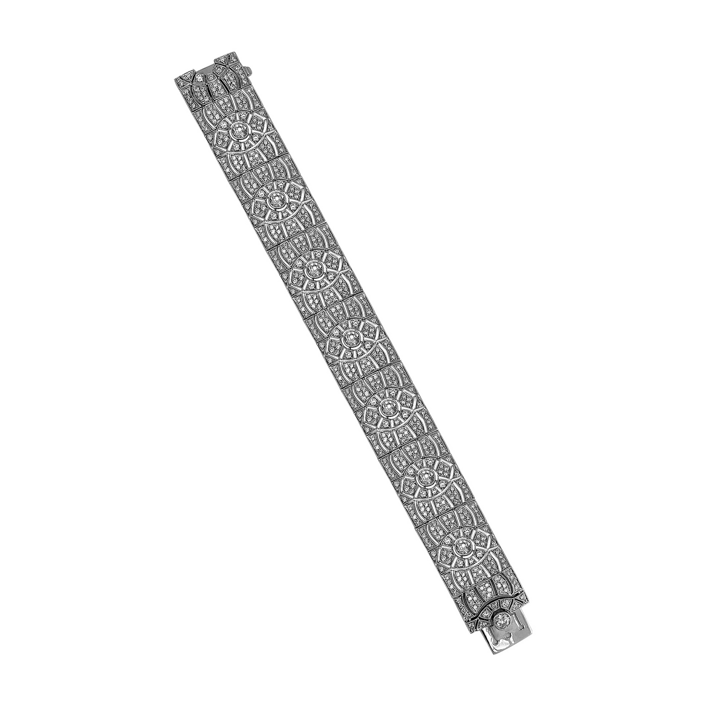 White Gold and Diamonds Art Deco Bracelet