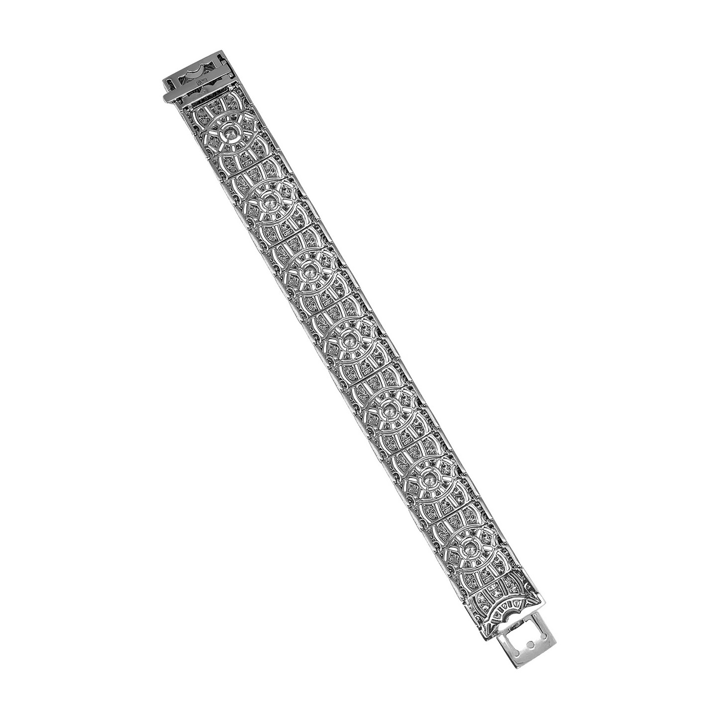 White Gold and Diamonds Art Deco Bracelet