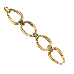 Yellow Gold Pave Bracelet