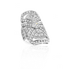 White Gold and Diamonds Art Deco Cocktail Ring