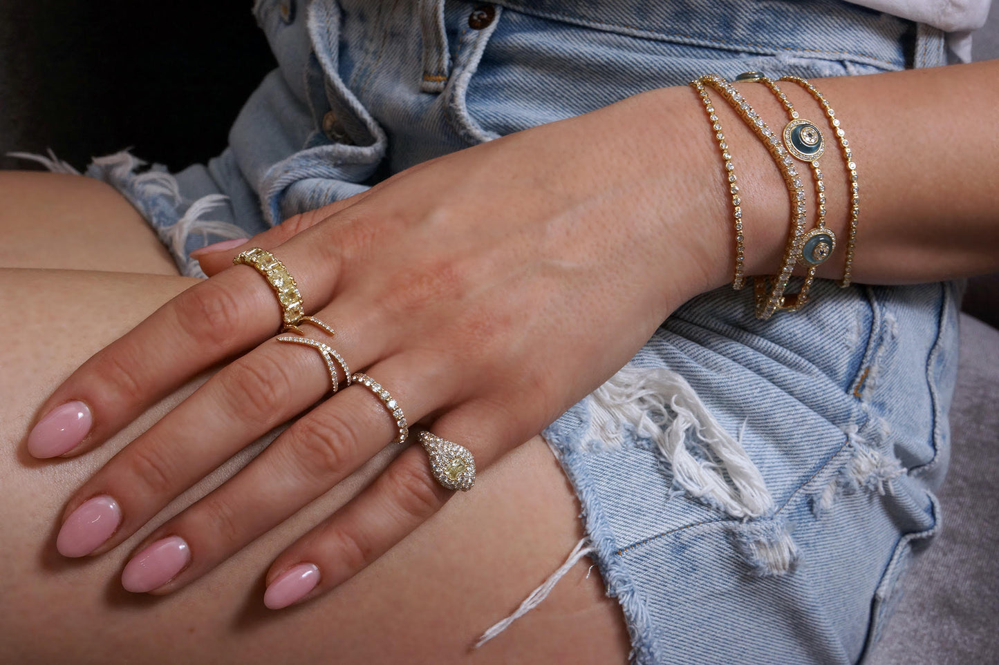 Pave Diamond Domed Ring